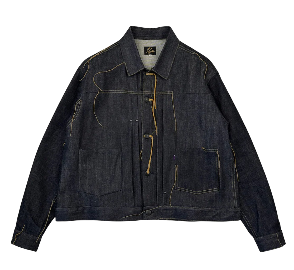 NEEDLES 12OZ GLITCH STITCH DENIM JACKET
