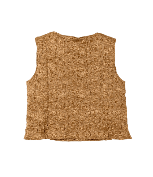 C.C. Vest - Brown - Embroidery Satin