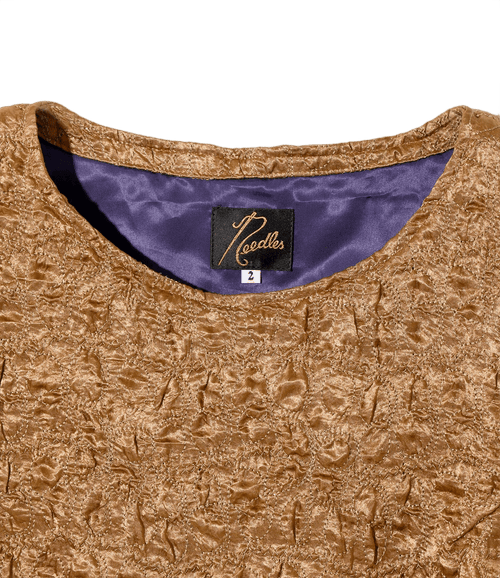 C.C. Vest - Brown - Embroidery Satin
