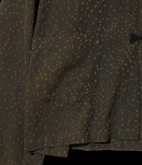 China Shirt - Olive - Abstract Jacquard