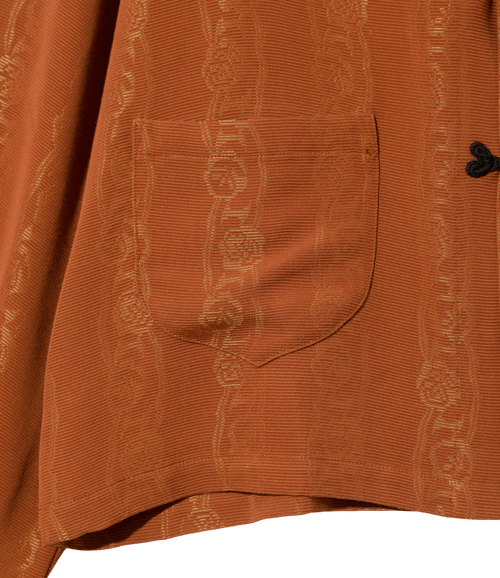 China Shirt - Rust - Abstract Jacquard