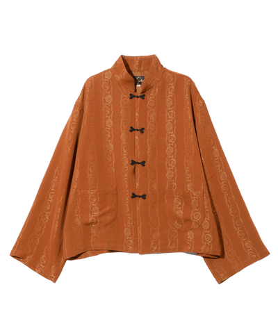 China Shirt - Rust - Abstract Jacquard - Needles Official Store | Track Pants Jackets and Collections