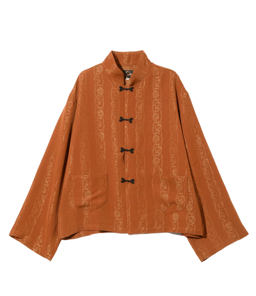 China Shirt - Rust - Abstract Jacquard