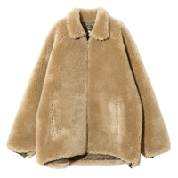 Faux Fur Jacket - Beige - Acrylic Pile