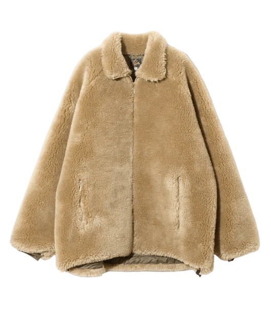 Faux Fur Jacket - Beige - Acrylic Pile - Needles Official Store | Track Pants Jackets and Collections