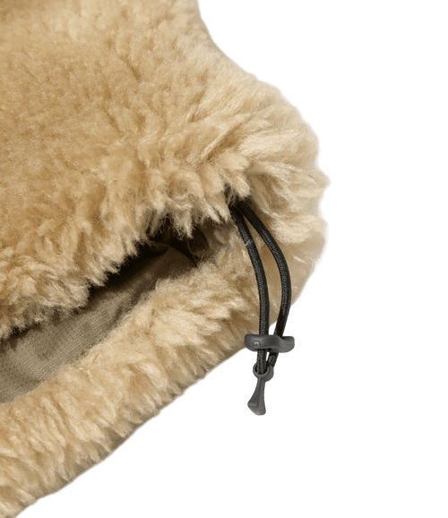 Faux Fur Jacket - Beige - Acrylic Pile