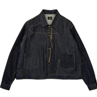 NEEDLES 12OZ GLITCH STITCH DENIM JACKET