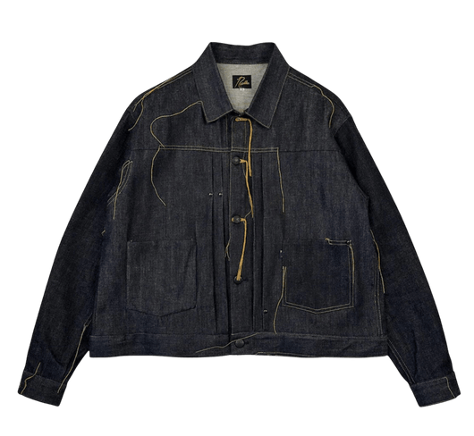 NEEDLES 12OZ GLITCH STITCH DENIM JACKET - Needles Official Store | Track Pants Jackets and Collections
