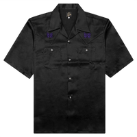 Needles Cowboy One-Up Poly Slub Sateen S/S Shirt - Black