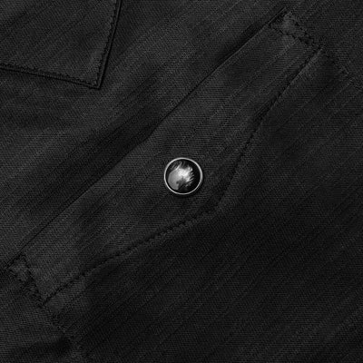 Needles Cowboy One - Up Poly Slub Sateen S/S Shirt - Black - Needles Official Store | Track Pants Jackets and Collections