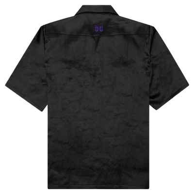 Needles Cowboy One - Up Poly Slub Sateen S/S Shirt - Black - Needles Official Store | Track Pants Jackets and Collections