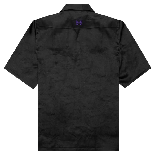 Needles Cowboy One-Up Poly Slub Sateen S/S Shirt - Black