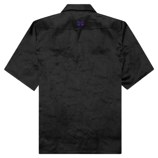 Needles Cowboy One - Up Poly Slub Sateen S/S Shirt - Black - Needles Official Store | Track Pants Jackets and Collections