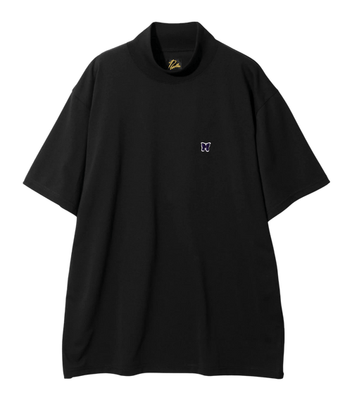 Needles Mock Neck T-shirt Short Sleeves - Black