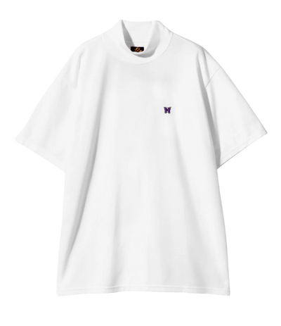 Needles Mock Neck T-shirt Short Sleeves - White - Needles Official Store | Track Pants Jackets and Collections