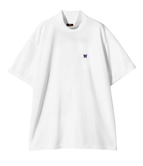 Needles Mock Neck T-shirt Short Sleeves - White