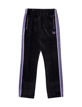 Needles Narrow Track Pants - Black Velour