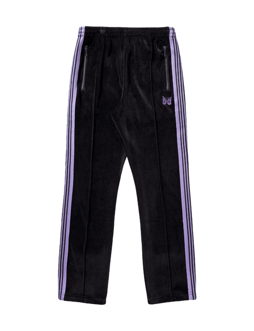 Needles Narrow Track Pants - Black Velour