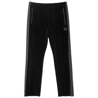 Needles Narrow Track Pants - Black Velour