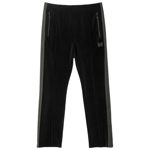Needles Narrow Track Pants - Black Velour