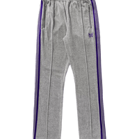 Needles Narrow Track Pants - Grey Velour
