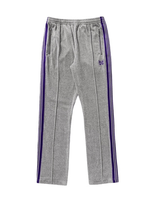 Needles Narrow Track Pants - Grey Velour
