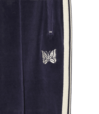 Needles Narrow Track Pants - Navy Velour