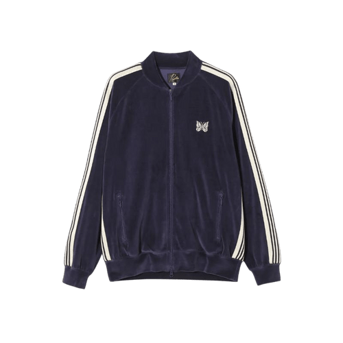 Needles Velour Rib Collar Track Jacket - Navy