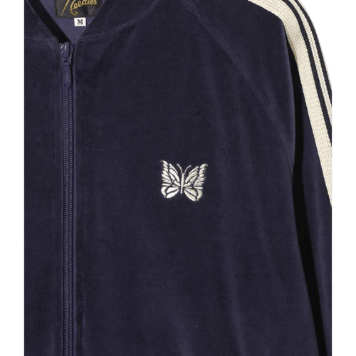 Needles Velour Rib Collar Track Jacket - Navy