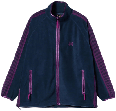 Needles x Beams Fleece Track Jacket - Navy Purple - Needles Official Store | Track Pants Jackets and Collections