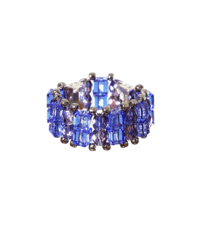 Needles x Tie A Knot - Crystal Beads Double Row Ring - Blue x Purple - Needles Official Store | Track Pants Jackets and Collections