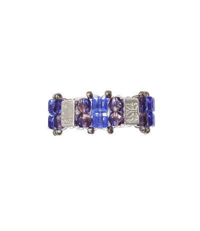 Needles x Tie A Knot - Crystal Beads Double Row Ring - Blue x Purple - Needles Official Store | Track Pants Jackets and Collections