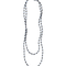 Needles x Tie A Knot - Crystal Beads Long Necklace - Black x Purple