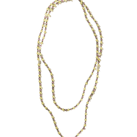 Needles x Tie A Knot - Crystal Beads Long Necklace - Yellow x Purple