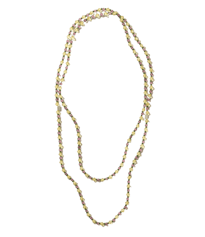 Needles x Tie A Knot - Crystal Beads Long Necklace - Yellow x Purple - Needles Official Store | Track Pants Jackets and Collections