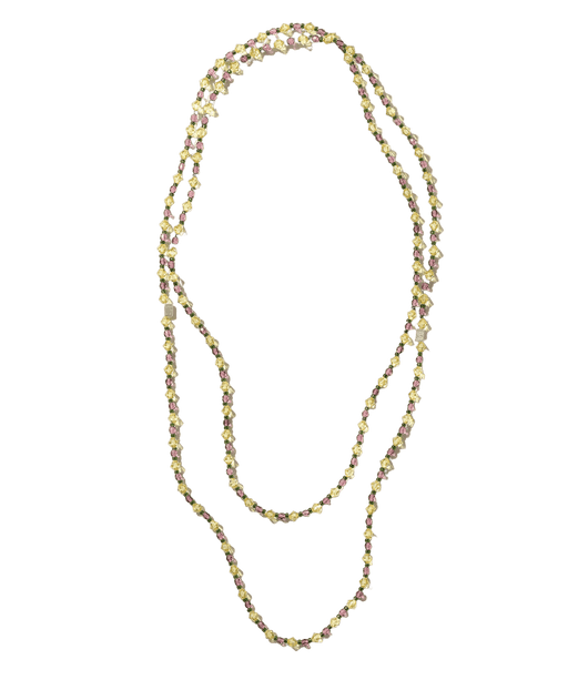 Needles x Tie A Knot - Crystal Beads Long Necklace - Yellow x Purple - Needles Official Store | Track Pants Jackets and Collections