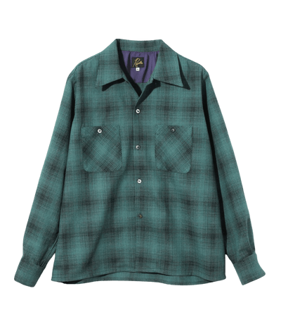 One-Up Shirt - Blue - Wool Shadow Plaid - Needles Official Store | Track Pants Jackets and Collections