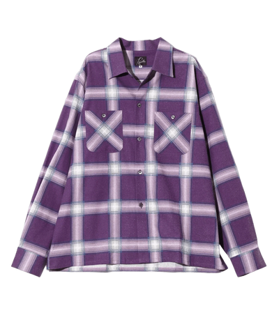 One-Up Shirt - Purple - Printed Flannel / Plaid - Needles Official Store | Track Pants Jackets and Collections