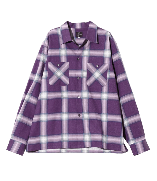 One-Up Shirt - Purple - Printed Flannel / Plaid - Needles Official Store | Track Pants Jackets and Collections