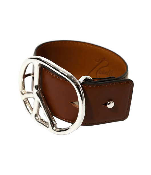 Peace Buckle Bracelet - Brown - Steer Lthr - Needles Official Store | Track Pants Jackets and Collections