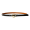 Peace Buckle Narrow Belt - Black - Steer Lthr