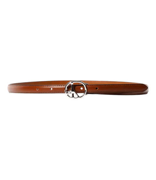 Peace Buckle Narrow Belt - Brown - Steer Lthr - Needles Official Store | Track Pants Jackets and Collections