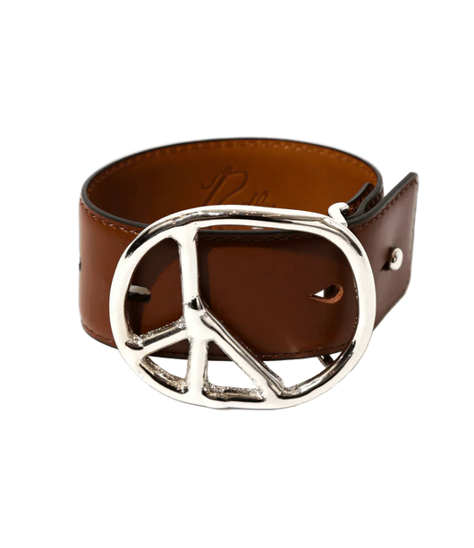 Peace Buckle Narrow Bracelet - Brown - Steer Lthr - Needles Official Store | Track Pants Jackets and Collections