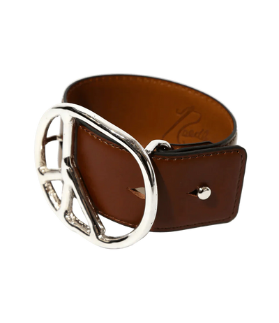 Peace Buckle Narrow Bracelet - Brown - Steer Lthr - Needles Official Store | Track Pants Jackets and Collections