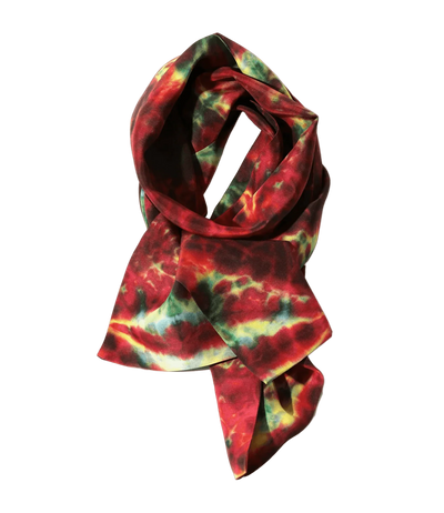 Scarf - Red - Printed Silk Crepe - Needles Official Store | Track Pants Jackets and Collections