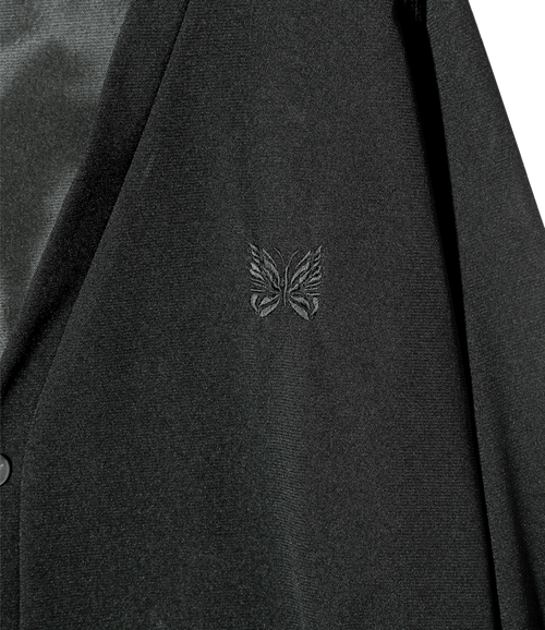 V Neck Cardigan - Black - Poly Mesh
