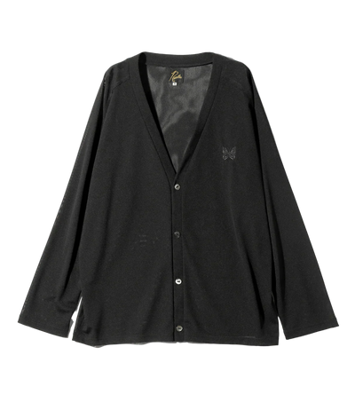 V Neck Cardigan - Black - Poly Mesh - Needles Official Store | Track Pants Jackets and Collections