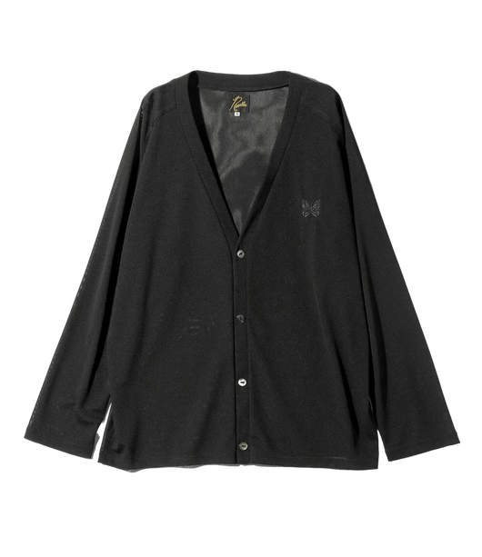 V Neck Cardigan - Black - Poly Mesh - Needles Official Store | Track Pants Jackets and Collections