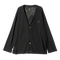 V Neck Cardigan - Black - Poly Mesh