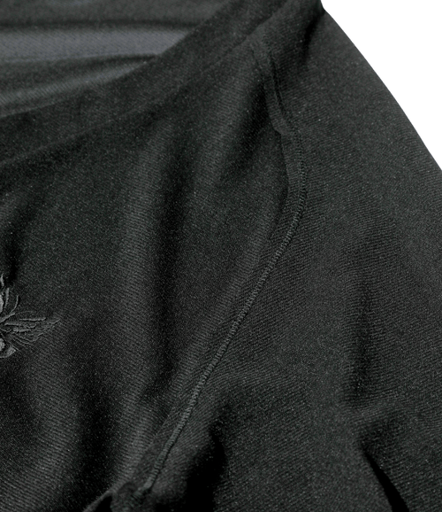 V Neck Cardigan - Black - Poly Mesh